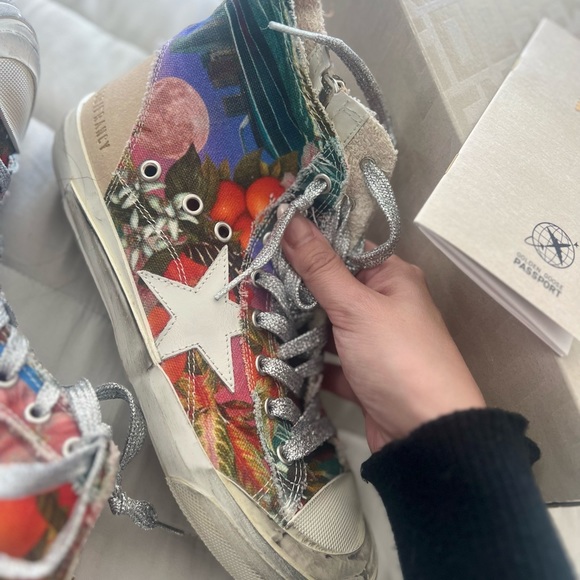 Golden Goose Francy Penstar Donna in canvas con stampa Hawaii multicolor - Picture 7 of 11